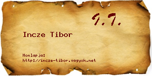 Incze Tibor névjegykártya